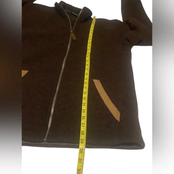 Marmot Wool Blend Full Zip Jacket Men Large Brown Outdoor Hiking Casual Gorpcore - Picture 10 of 16